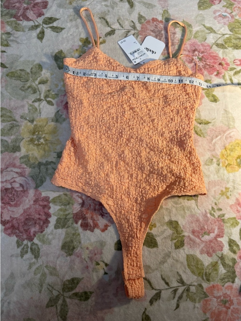 NWT Nordstrom Elodie Floral Embroidered Textured BodySuit - Picture 6 of 9